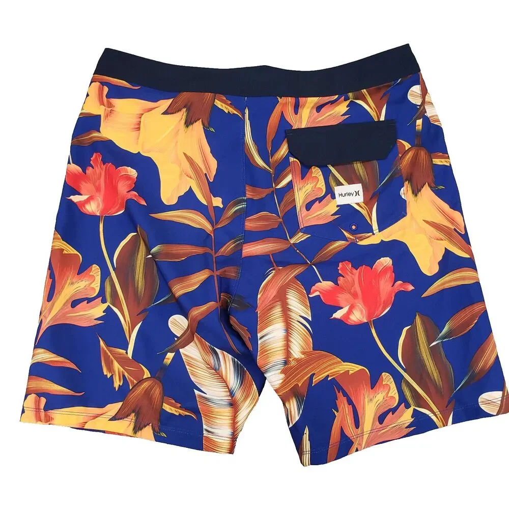 Hurley Hawaiian Board Shorts Mens 34 Fat Cap Swim Surf Beach Pool Skate‎ 00s